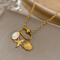 Mermaid Charms Pendant - 18KT Gold Plated