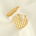 Jack Of Hearts Gold Plated Anti-Tarnish Hoop Earrings - Demifine 18KT Gold Plated