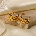 Heart's Desire Stud Earrings -18KT Gold Plated