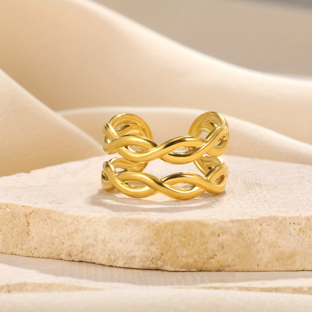 Connected Muse Statement Ring- Demifine 18KT Gold Plated
