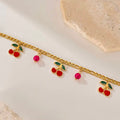 Cherry on Top Multicharm Bracelet - Demifine 18KT Gold Plated