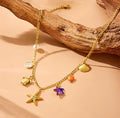 Beach Please Charms Pendant -18KT Gold Plated Antitarnish