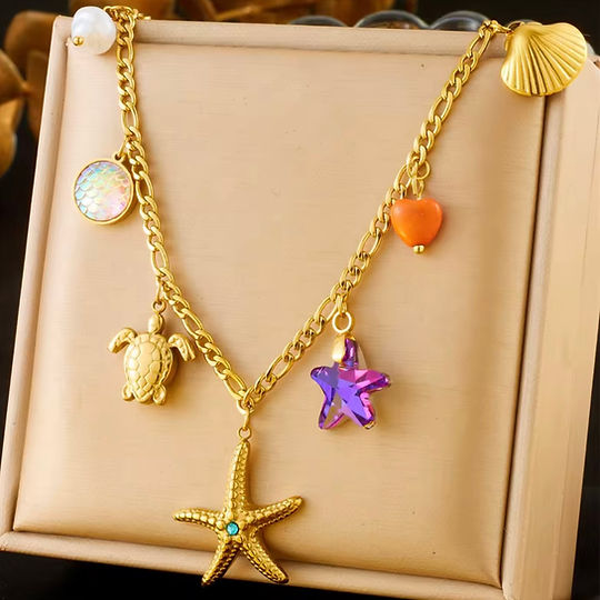Beach Please Charms Pendant -18KT Gold Plated Antitarnish