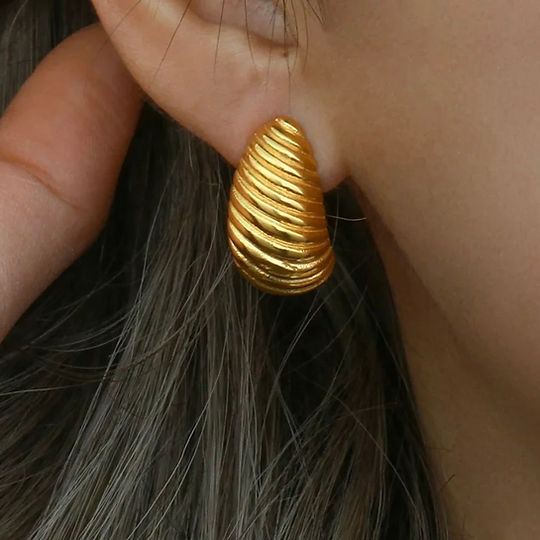 Croissant Hoop Earrings - Demifine 18KT Gold Plated