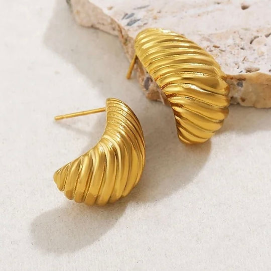 Croissant Hoop Earrings - Demifine 18KT Gold Plated