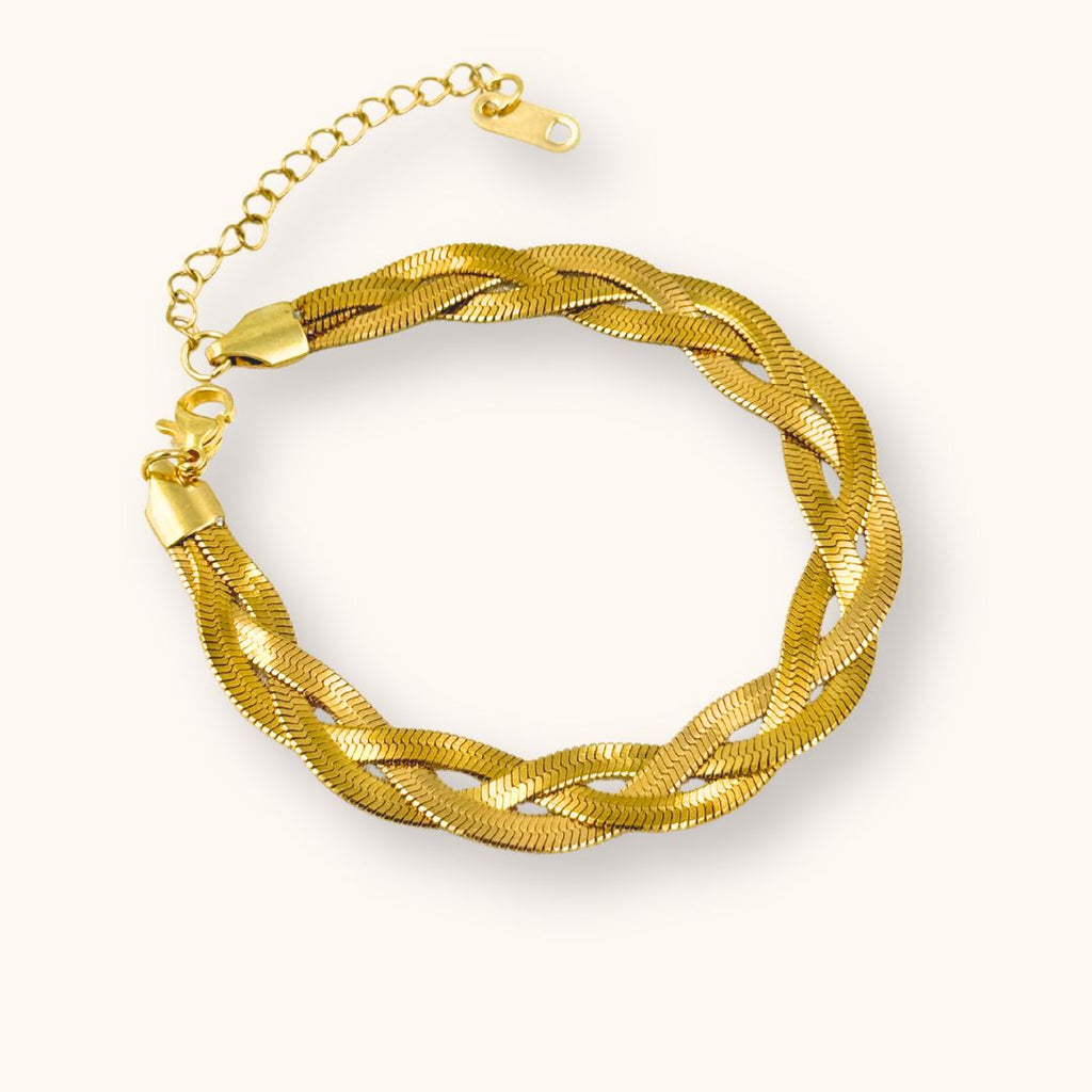 Multilayer Twisted Bracelet- Demifine 18KT Gold Plated