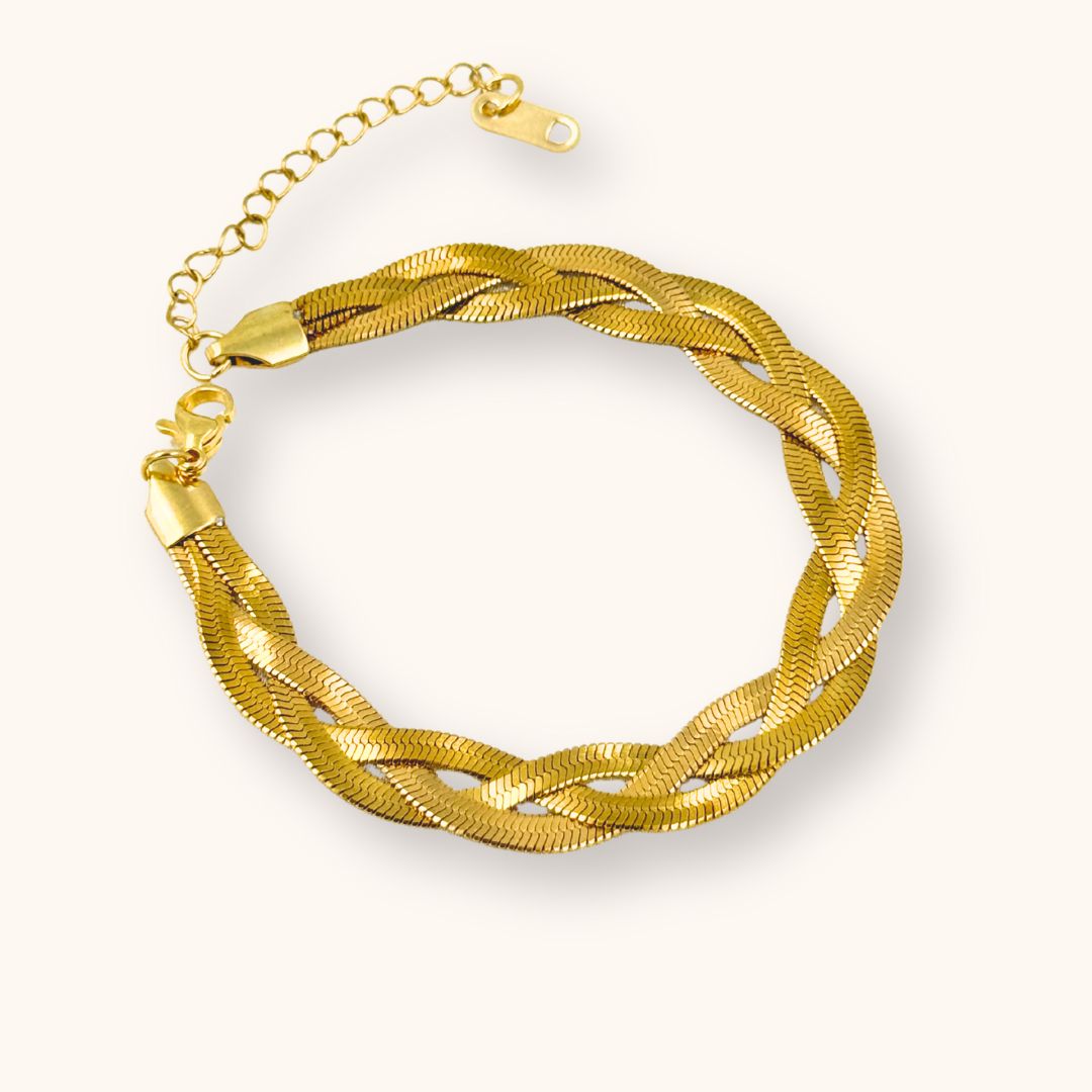Multilayer Twisted Bracelet- Demifine 18KT Gold Plated