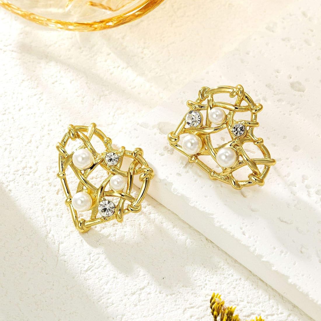 Valentine Special - Gold Plated Broken Heart Statement Earring