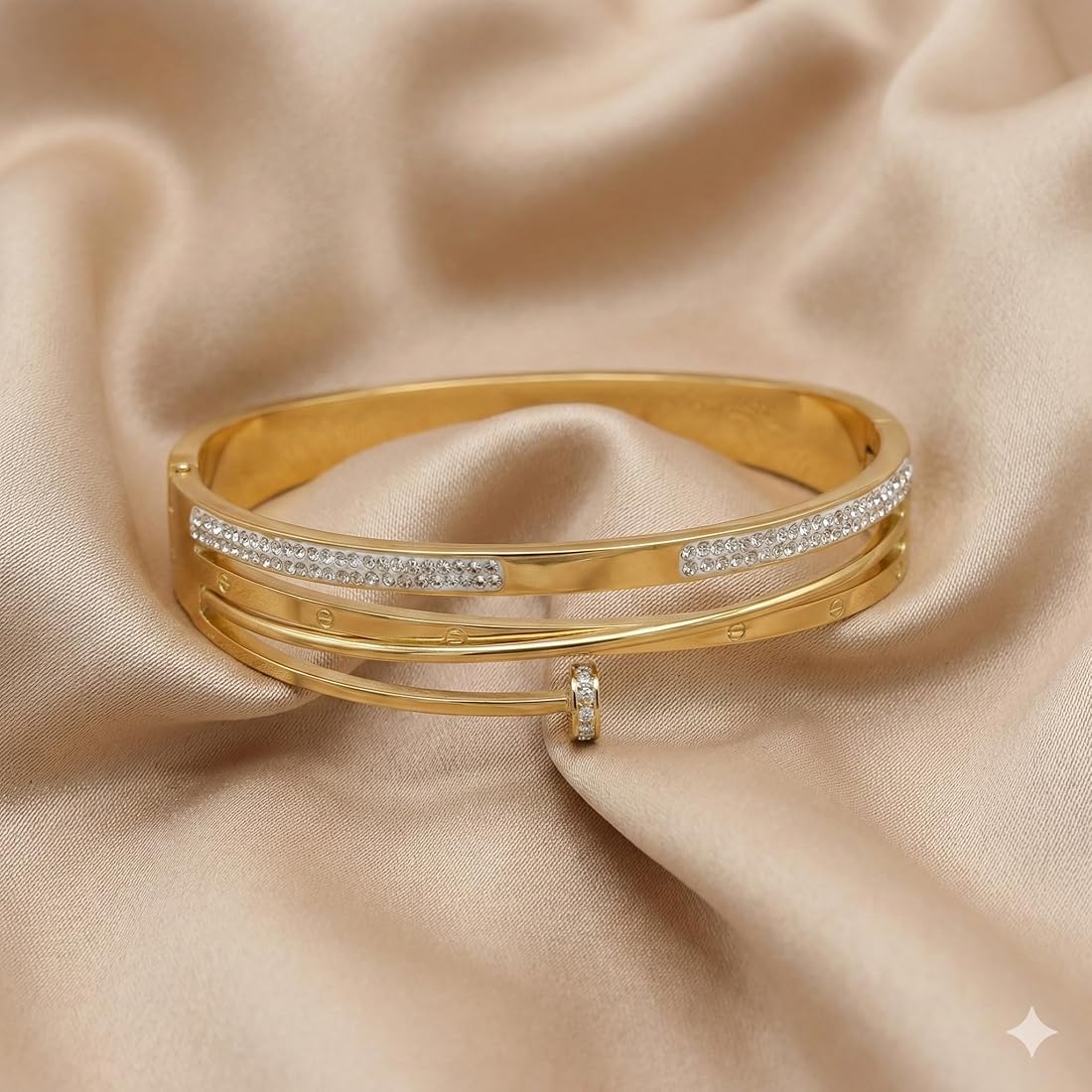 Baddass Woman Nail Cuff Bracelet -18KT Gold Plated