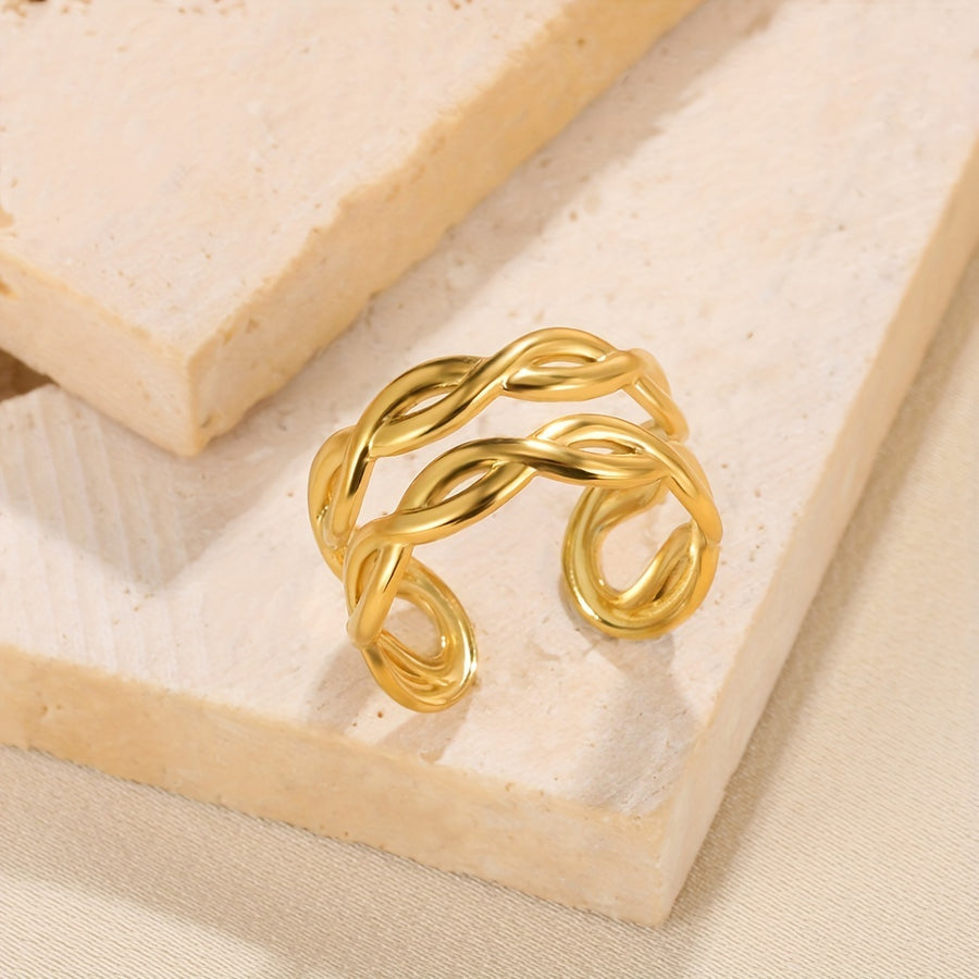 Connected Muse Statement Ring- Demifine 18KT Gold Plated