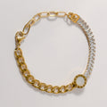 Romanian Charm Cubic Zirconia Tennis Bracelet - Demifine 18KT Gold Plated