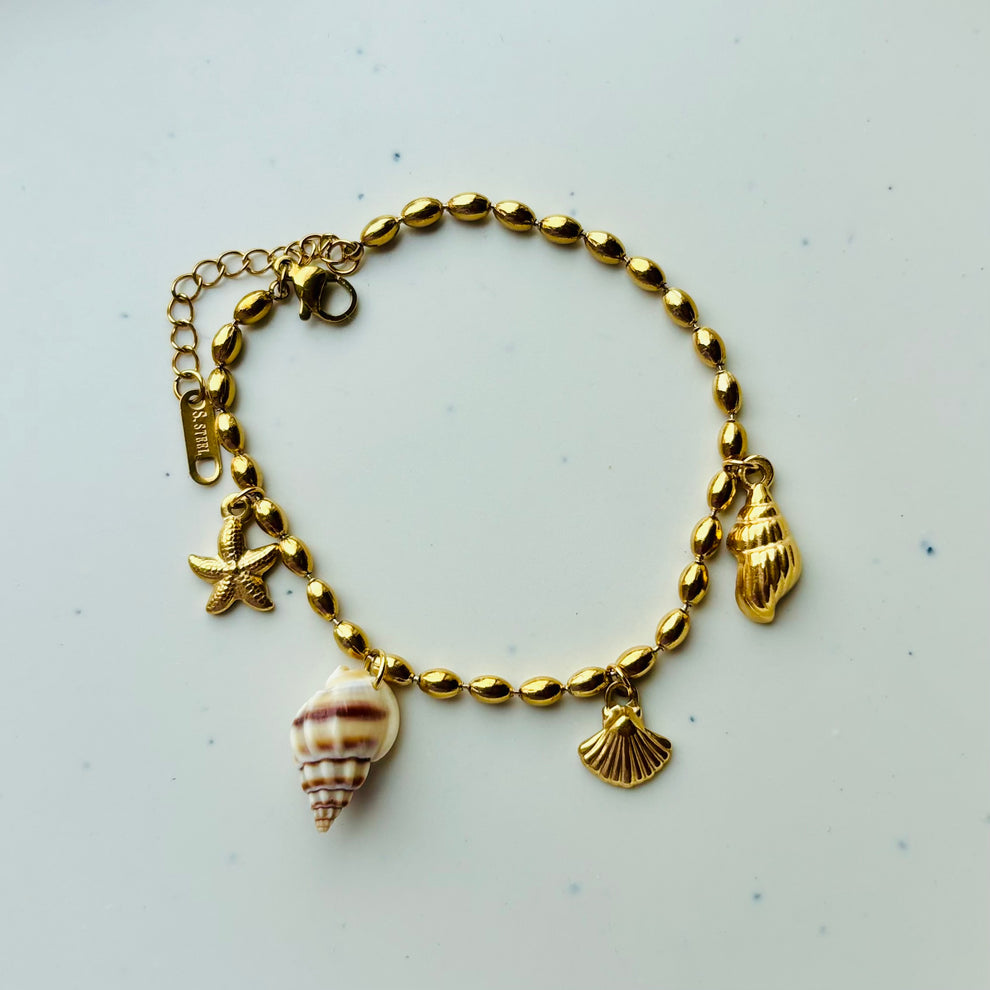 Starfish Ocean Multicharm Bracelet - Demifine 18KT Gold Plated