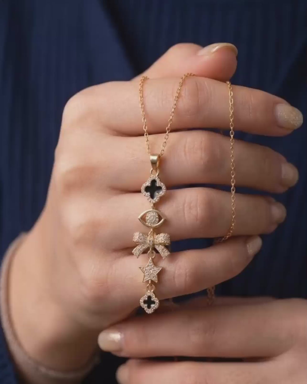The Astral Charm Cascade - 18KT Gold Plated