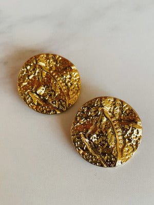 Romanian coin Stud Earrings - 18KT Gold Plated