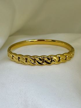 Linked to You Cuff Bracelet -18KT Gold Plated
