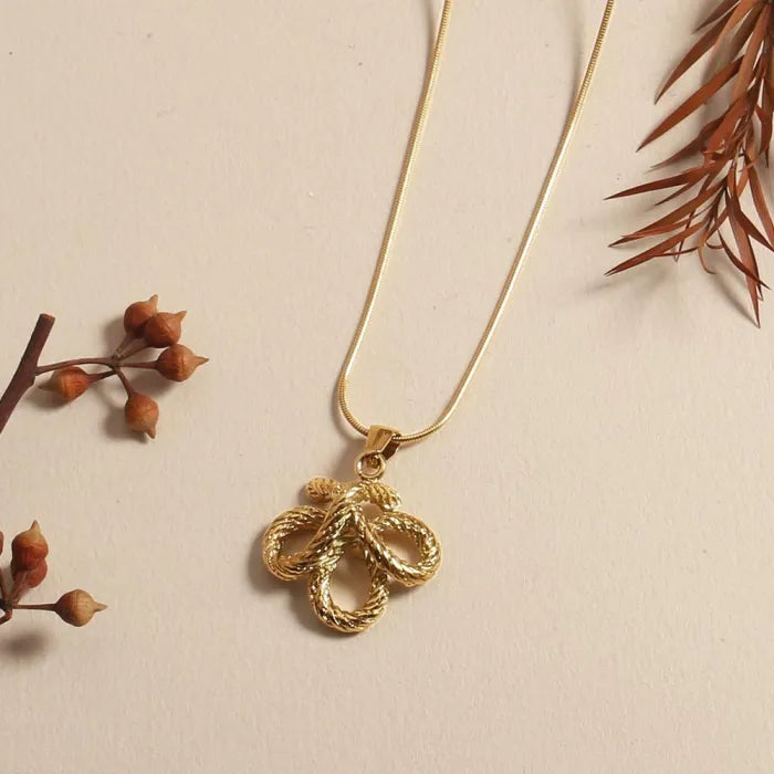 Infinity Rope Twisted Knot Pendant Chain - Demifine 18KT Gold Plated