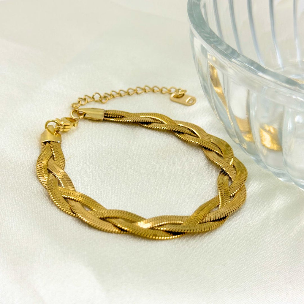 Multilayer Twisted Bracelet- Demifine 18KT Gold Plated