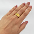 Elara Texture Band Ring - Demifine 18KT Gold Plated