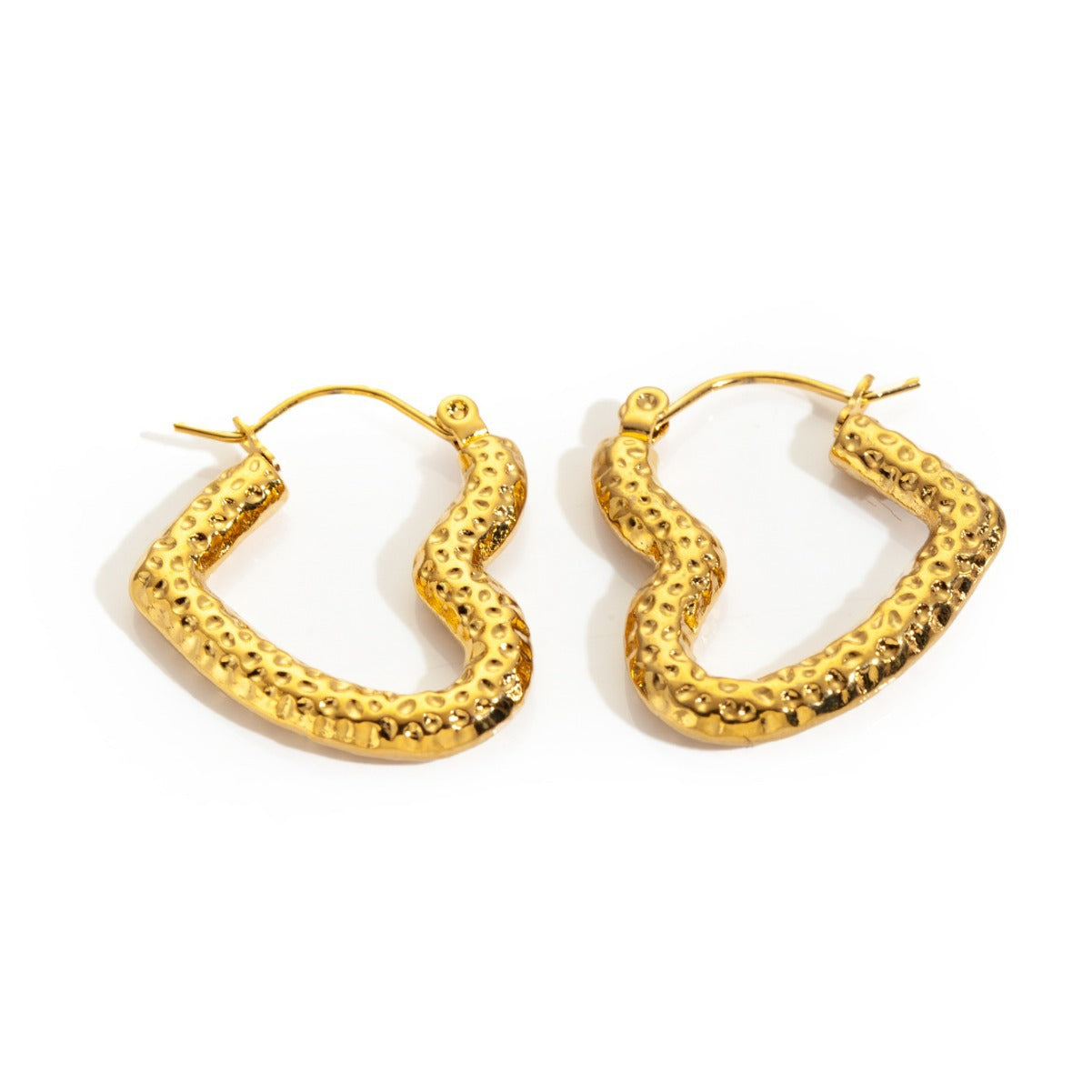 Mini Heart Gold Plated Antitarnish Hoop Earring
