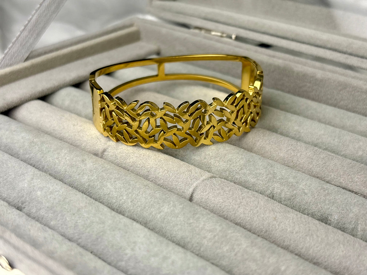 Botanica Cuff Bracelet -18KT Gold Plated