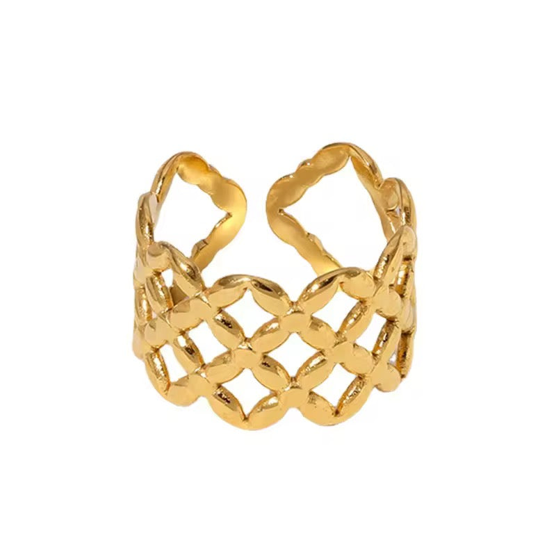 Grace Ridge Antitarnish Ring - Demifine 18KT Gold Plated
