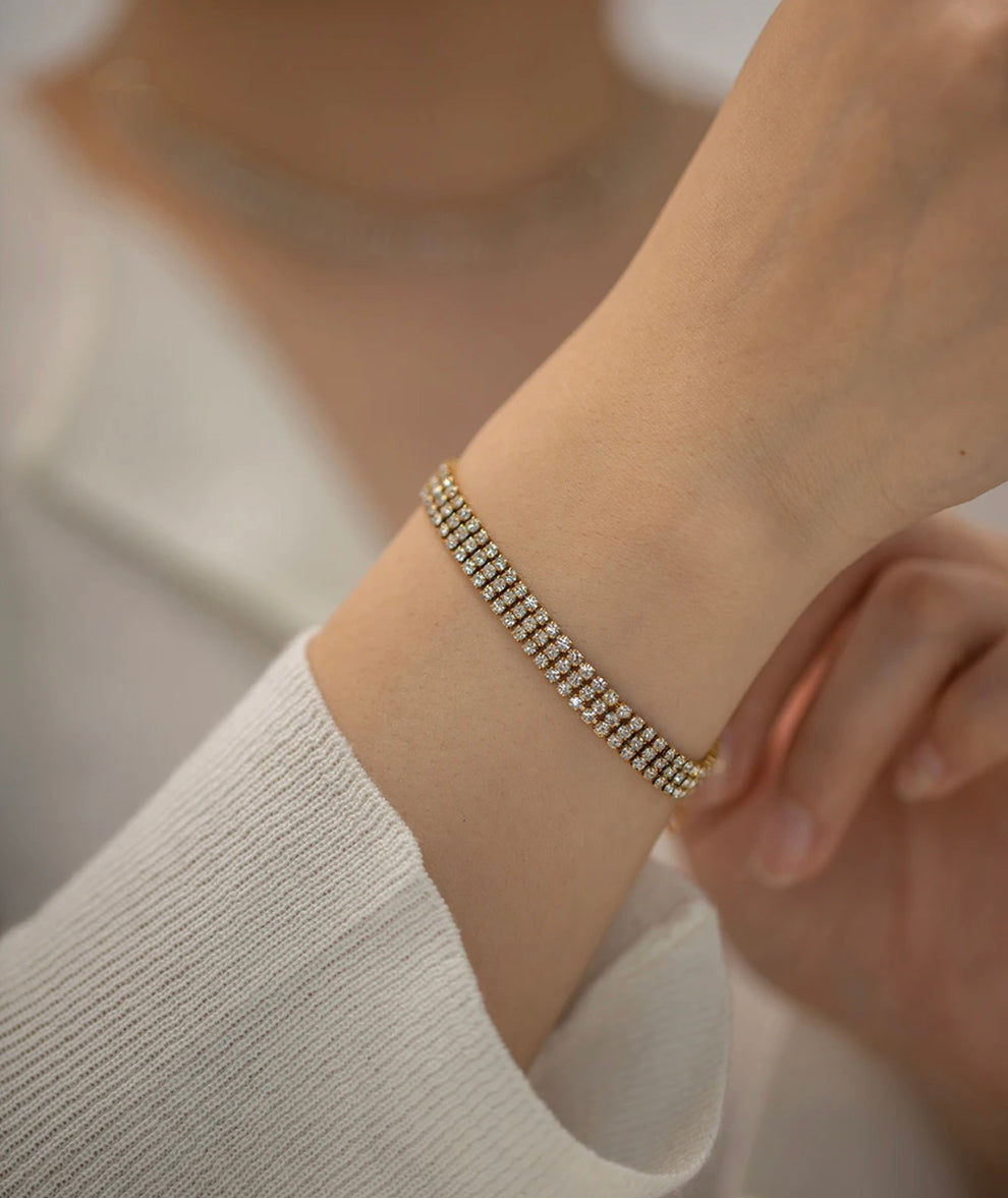 Diamond Princess Bracelet -18KT Gold Plated