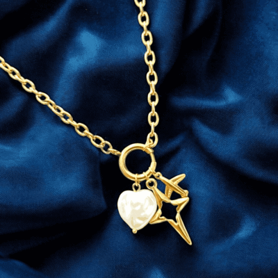 Fly to the Star Charms Pendant - 18KT Gold Plated