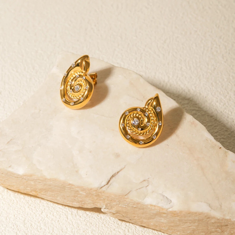 Sirocco Swirl Stud Earrings