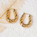 You Are Twisted Hoop Earrings - Demifine 18KT Gold Plated