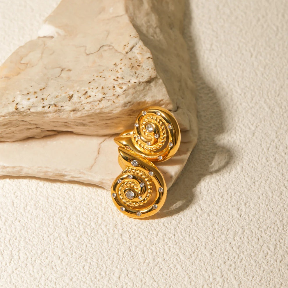 Sirocco Swirl Stud Earrings