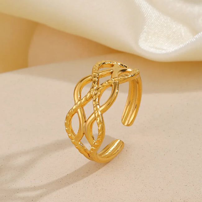Infinity Chain Wrap Ring- Demifine 18KT Gold Plated