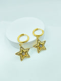 18KT Gold Plated Demifine Celestial Star Drop Earring-