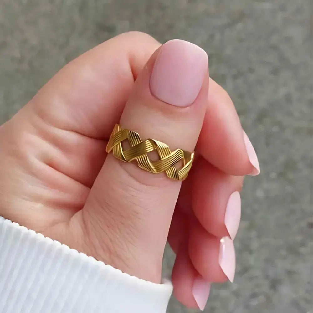 Muse Link Wrap Ring - Demifine 18KT Gold Plated