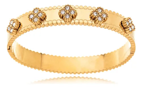 Clover Reverie Cuff Bracelet - Demifine 18KT Gold Plated