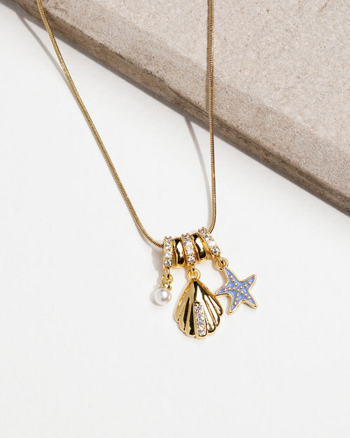 Beach Day Charms Pendant -18KT Gold Plated