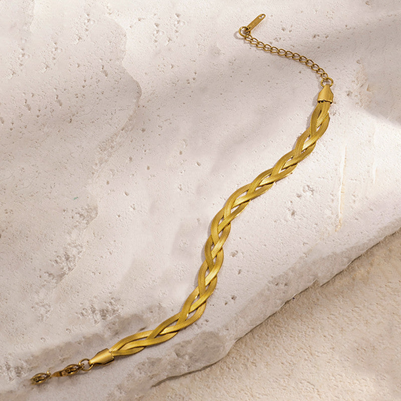 Multilayer Twisted Bracelet- Demifine 18KT Gold Plated