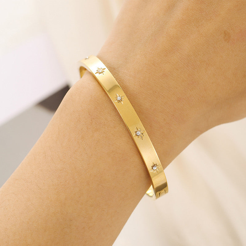 Fault in our Stars Cuff Bracelet - Demifine 18KT Gold Plated