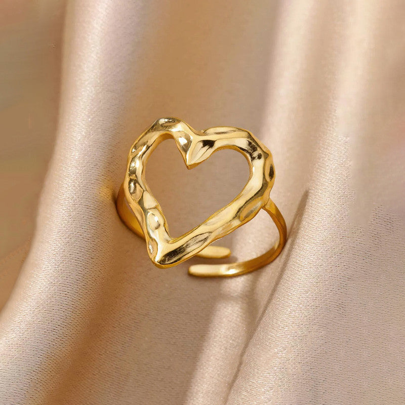 Sacred Heart Statement Ring - Demifine 18KT Gold Plated