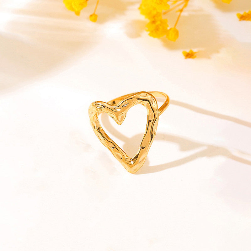 Sacred Heart Statement Ring - Demifine 18KT Gold Plated