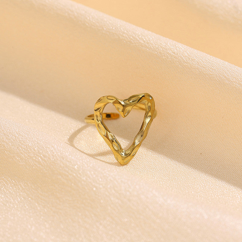 Sacred Heart Statement Ring - Demifine 18KT Gold Plated