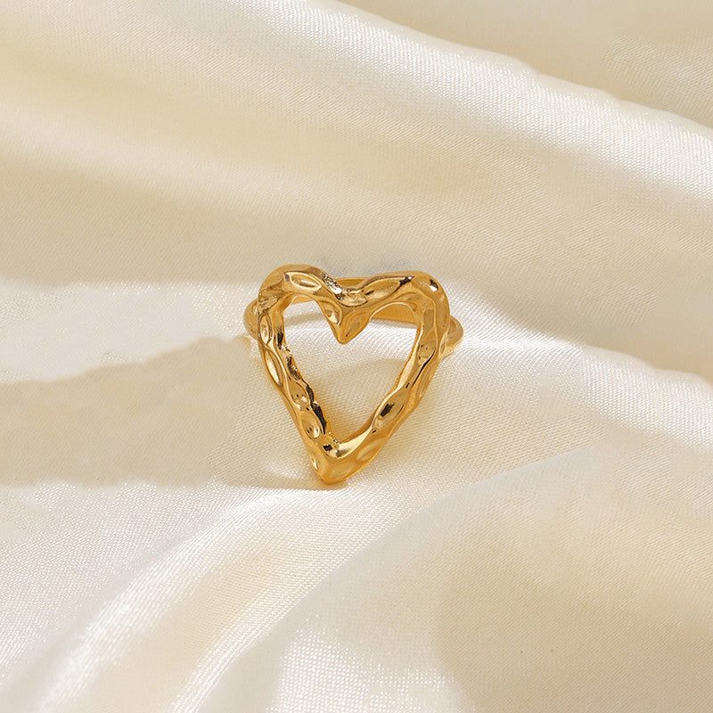 Sacred Heart Statement Ring - Demifine 18KT Gold Plated