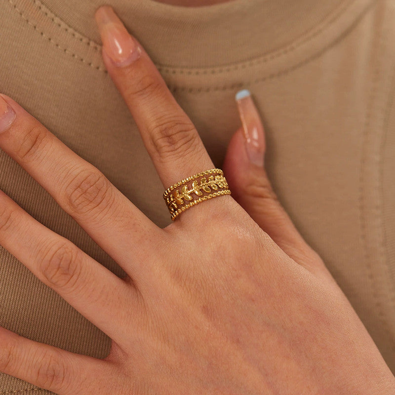 Botany Blossom Statement Ring - Demifine 18KT Gold Plated