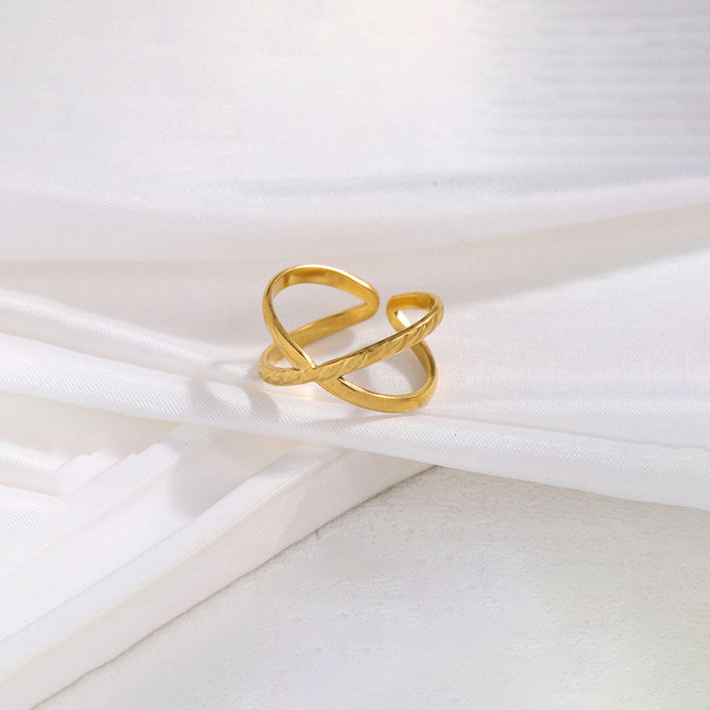 Aurelia Cross Statement Ring - Demifine 18KT Gold Plated