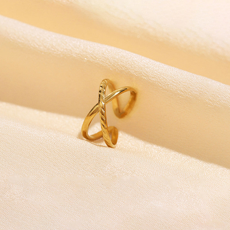 Aurelia Cross Statement Ring - Demifine 18KT Gold Plated