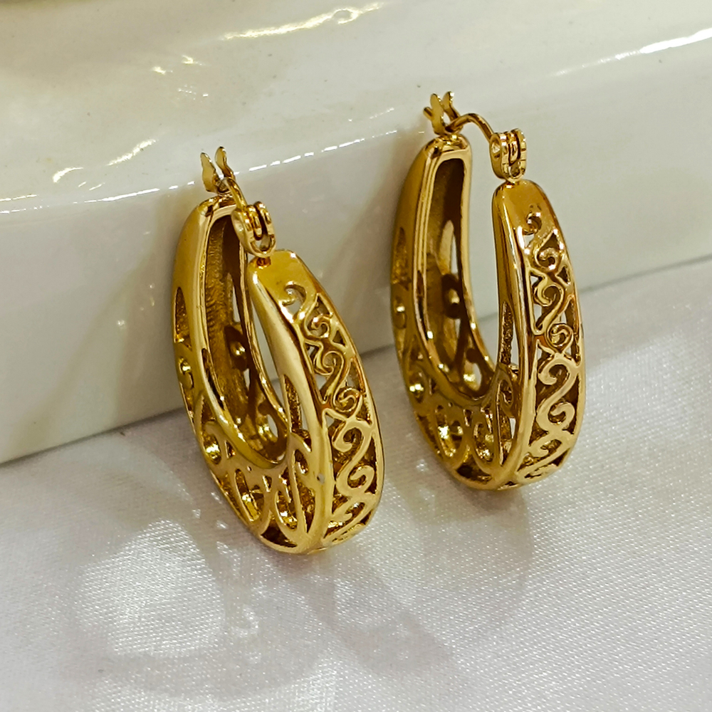 chandbali Statement Hoop Earring - Demifine 18KT Gold Plated