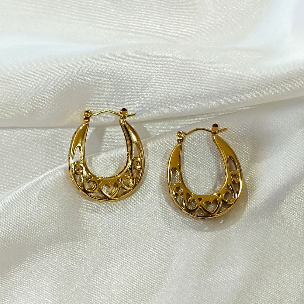 chandbali Statement Hoop Earring - Demifine 18KT Gold Plated