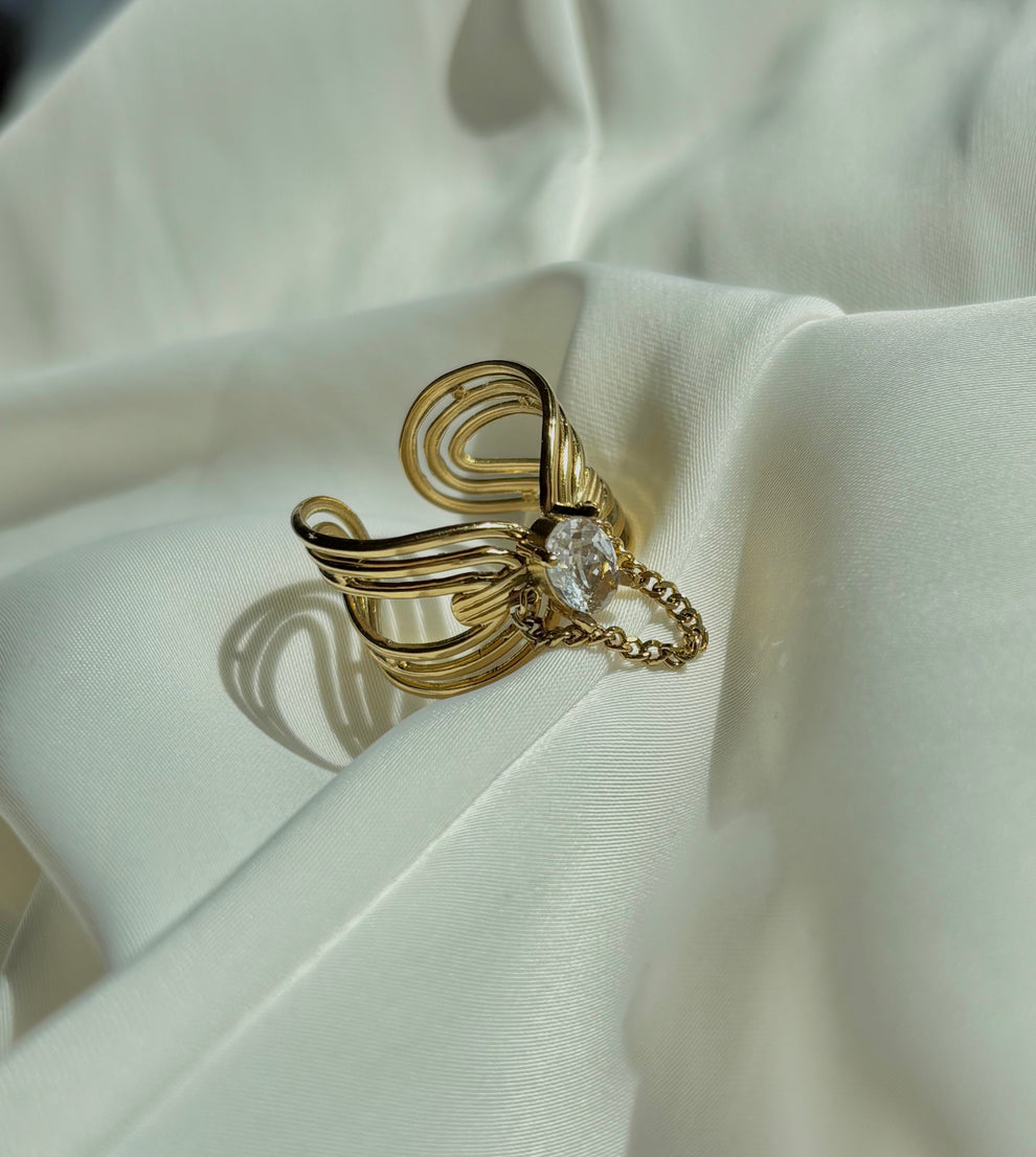 Shine Bright Like a Diamond Ring- Demifine 18KT Gold Plated