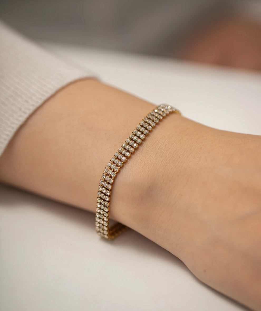 Diamond Princess Bracelet -18KT Gold Plated