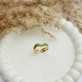 Zigzag Emerald Statement Ring- Demifine 18KT Gold Plated