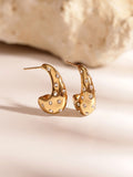 Teardrop Stud Earrings -18KT Gold Plated